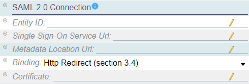 SAML 2.0 Connection Interface
